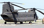 Italian Army CH-47C Chinook being secured