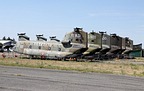 Stored CH-47C Chinook airframes