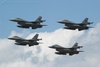 Four Italian F-16s in formation