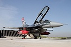 F-16D Tiger special on static display with open canopy for the photographers