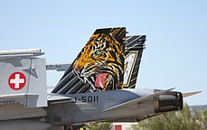Close-up of the 2016 tailart on the F-18C Hornet J-5011