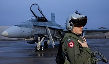 Canadian Hornet pilot at Mihail Kogălniceanu Air Base