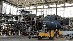 C-160D Transall 50+17 of LTG63 undergoing major inspection at Penzing Air Base