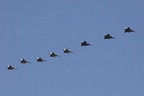 Rafales and Mirages arriving at Evreux on July 13th