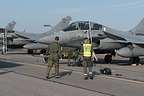 EC03.030 crew getting started with the flight preparation of their Rafale B