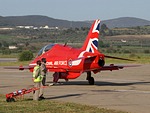 RAF Red Arrows leaving the flightline