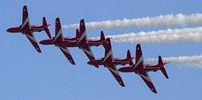 RAF Red Arrows practise display