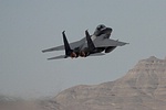 Lakenheath F-15E Strike Eagle, note the light grey air brake, obviously borrowed from one of its interceptor brothers