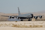 KC-135 tanker touching down