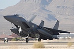 One of the six brand new ROKAF F-15Ks landing back at Nellis AFB