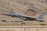 Air National Guard F-15C Eagle of the 159th FS, with a couple of A-10s in the background