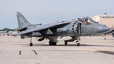 AV-8B 163880/KD-28 returns from a solo mission.